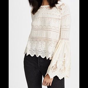 Free People Once Upon a Time Lace Top